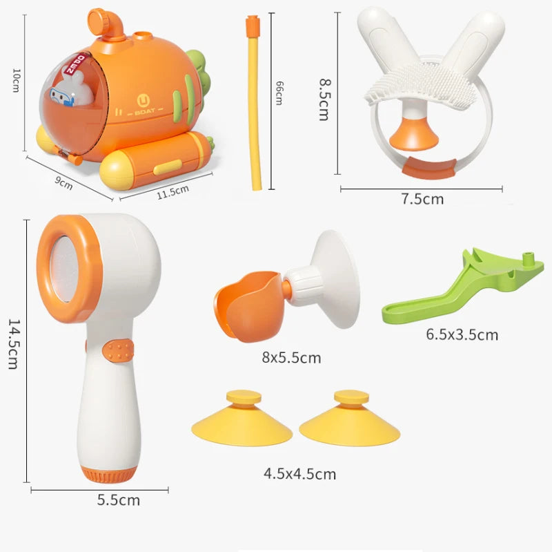 Juguete de baño submarino de rábano