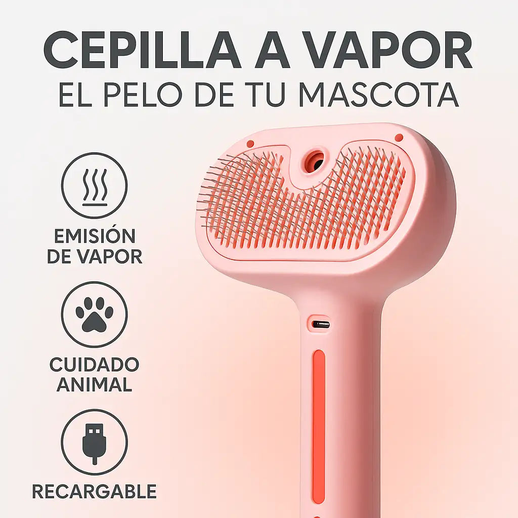 Cepillo Vapor Para Perros y Gatos