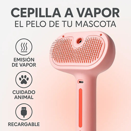Cepillo Vapor Para Perros y Gatos